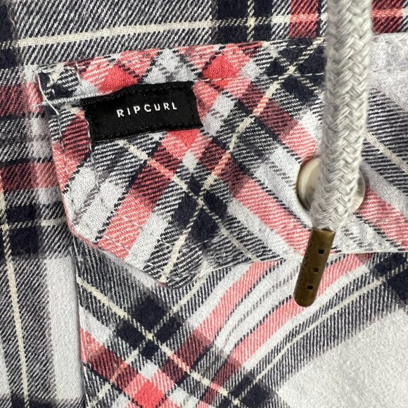 Rip Curl Big Boys Ranchero Hoodie Flannel Shirt Size S Surfing Skater Streetwear - Picture 5 of 10